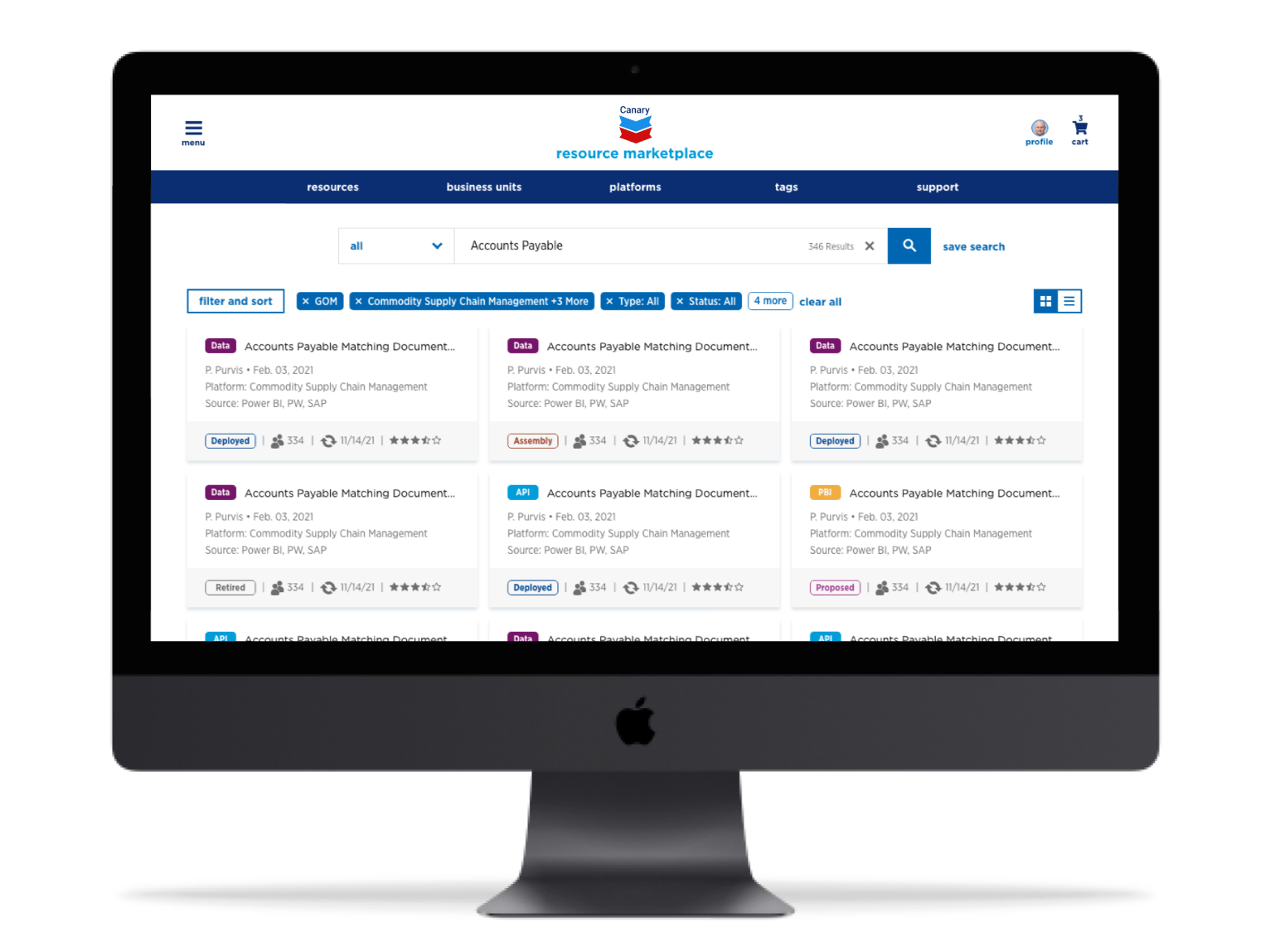 Image showcasing desktop mockup of a project screen