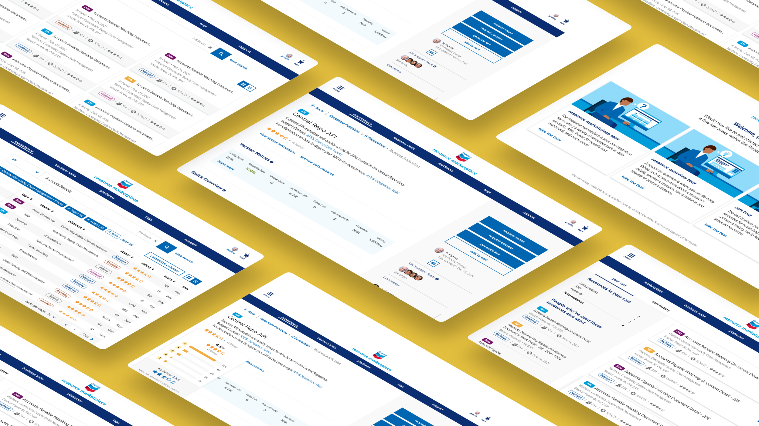 Header image of projects creens in isometric view