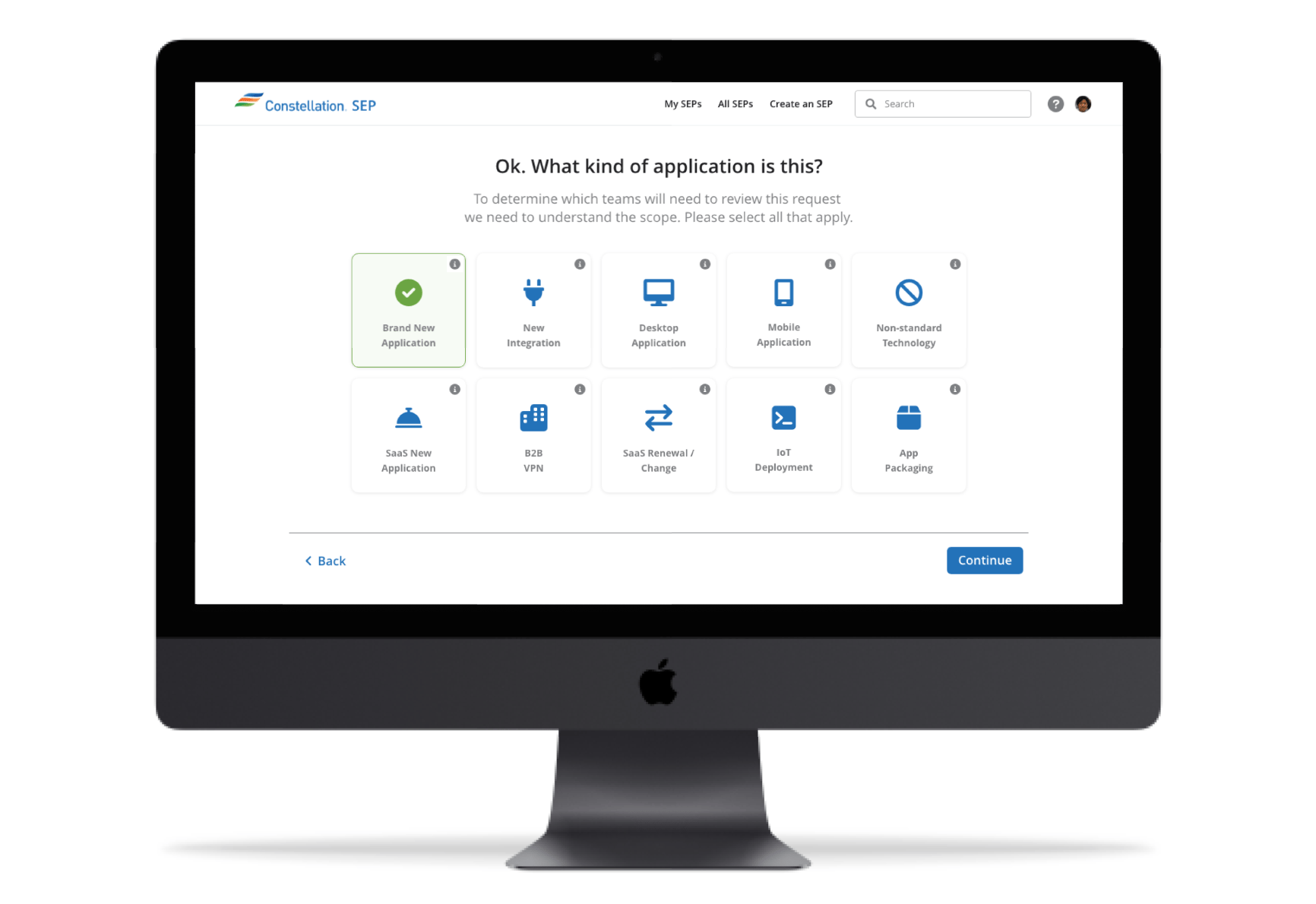 Image showcasing desktop mockup of a project screen